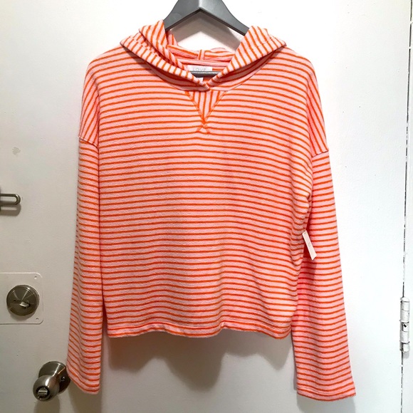 Love by Gap textured h terry pink star hoodie Medium - Picture 1 of 8